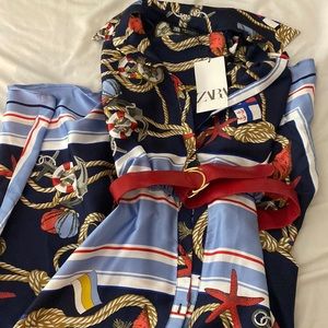 Long Zara dress w belt